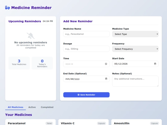 medicinereminderapp screenshot