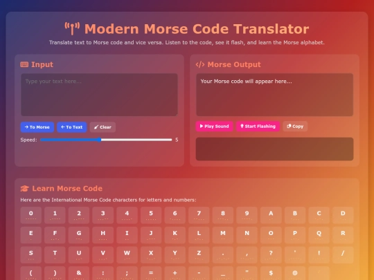 modernmorsecodetranslator screenshot