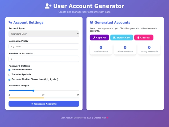 modernuseracountgenerator screenshot