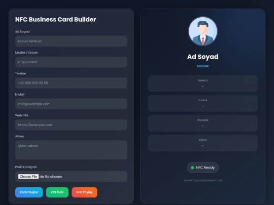 nfcbusinesscard screenshot