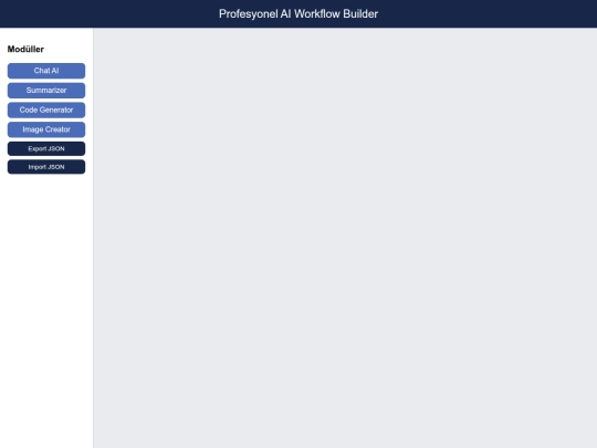 profesyonelaiworkflowbuilder screenshot