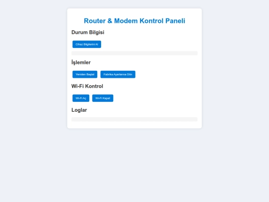 routermodemkontrolpaneli screenshot