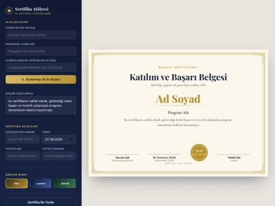 sertifikaapp screenshot