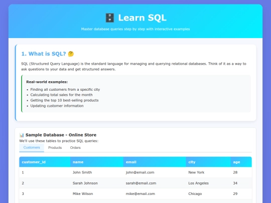 sql screenshot