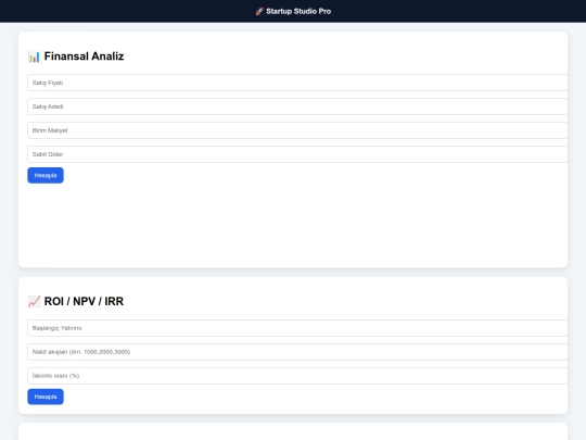 startupstudiopro screenshot