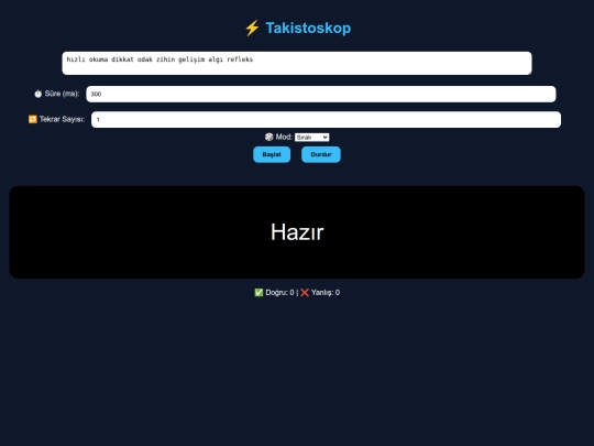 takistoskoptyonetimikontrolpaneli/takistoskop screenshot