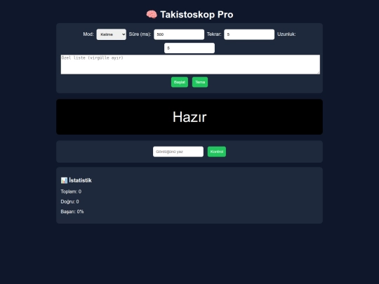 takistoskoptyonetimikontrolpaneli/takistoskoppro screenshot