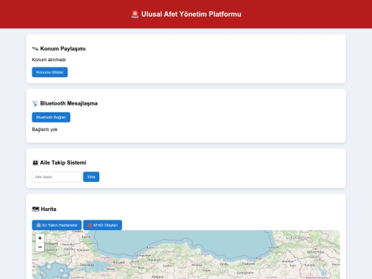 ulusalafetyonetimplatformu screenshot