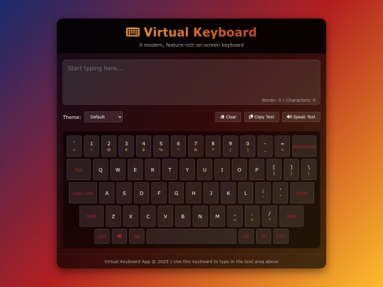 virtualkeyboardapp screenshot