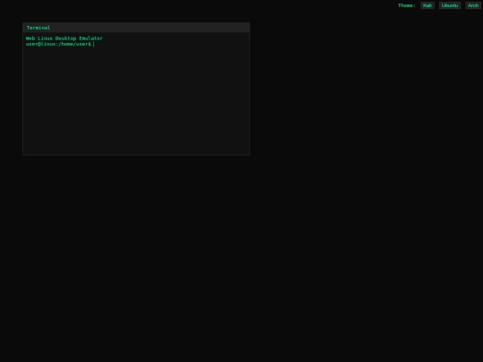 weblinuxdesktopkaliubuntuarch screenshot
