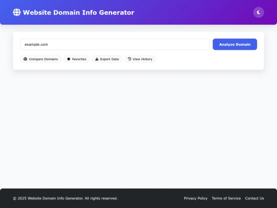 websitedomaininfogenerator screenshot