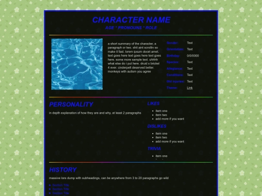 pages/characters/testchar screenshot