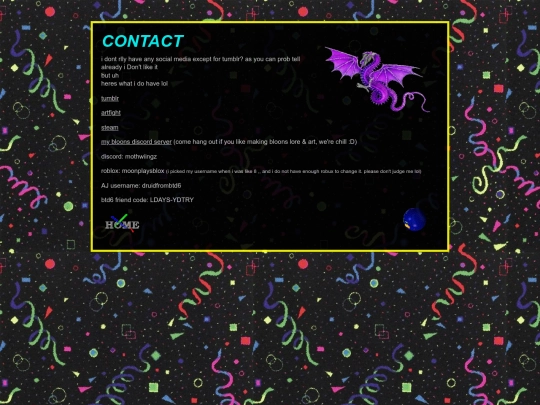 pages/contact screenshot