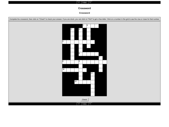 HotPotatoes/cross word screenshot