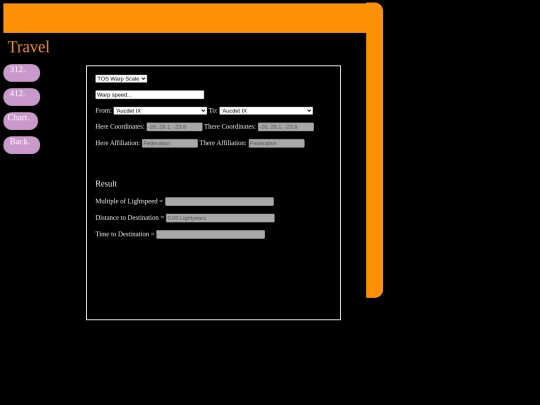 warpspeedcalc screenshot