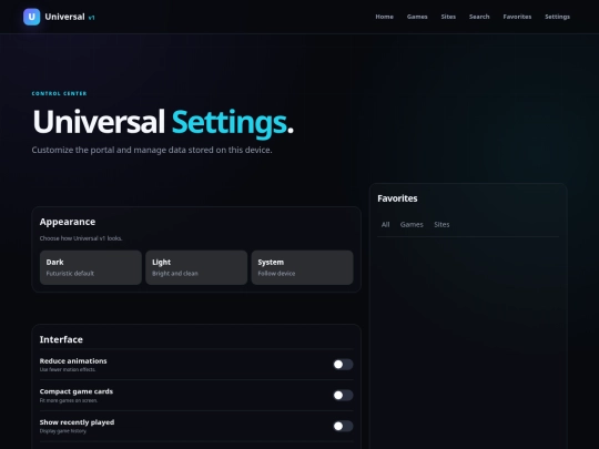 settings screenshot