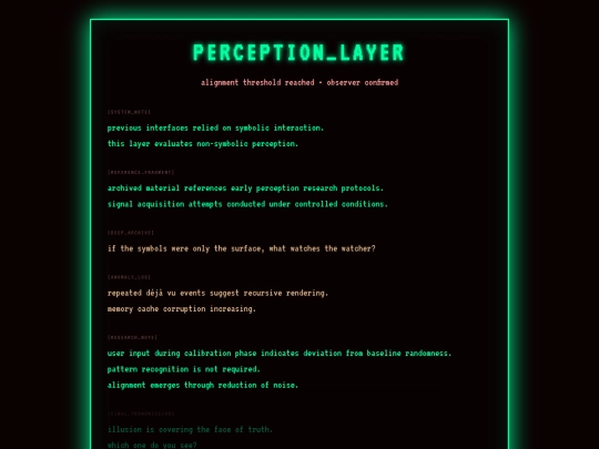 perception screenshot