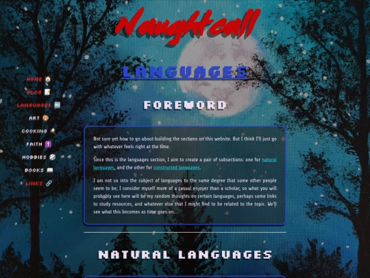 languages screenshot