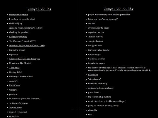 lists screenshot