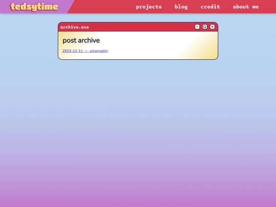 blog/archive screenshot