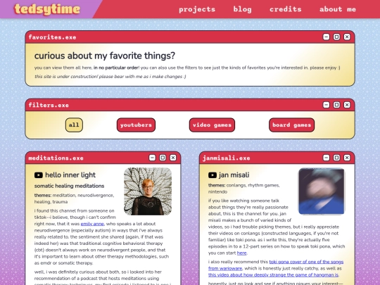 favorites screenshot