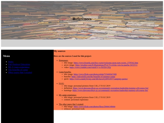 references screenshot
