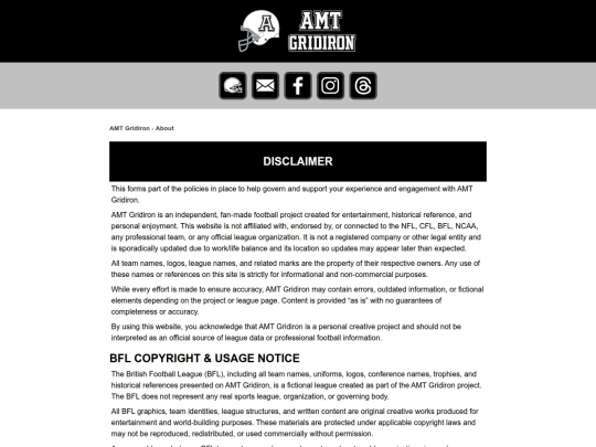 about/disclaimer screenshot