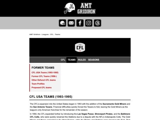 cfl/cflformerteams screenshot