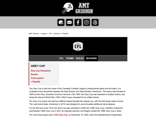 cfl/greycup screenshot
