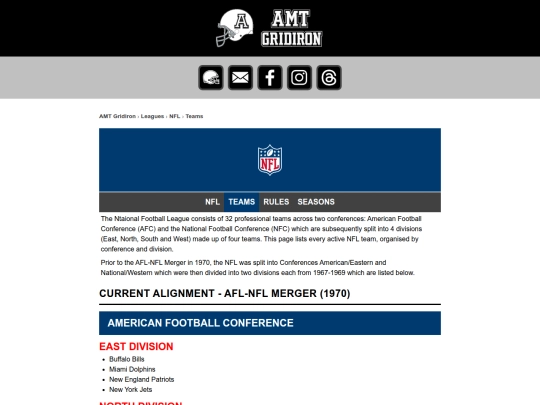 nfl/nflteams screenshot