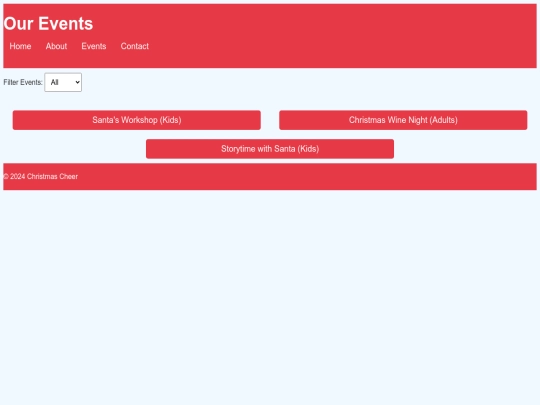 events screenshot