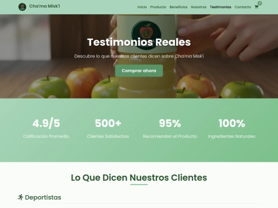 testimonios screenshot