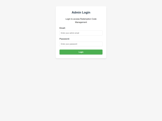 admintools/redeemadmin screenshot
