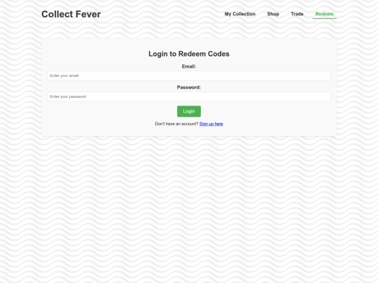 redeem screenshot