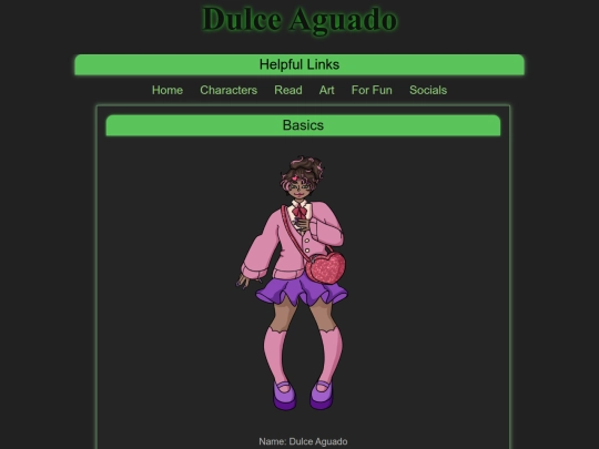 character profiles/dulce screenshot
