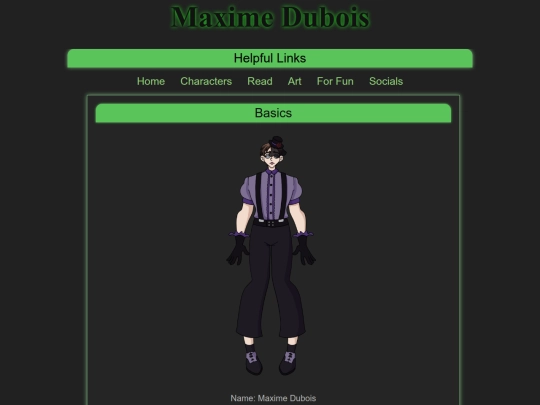 character profiles/maxime screenshot