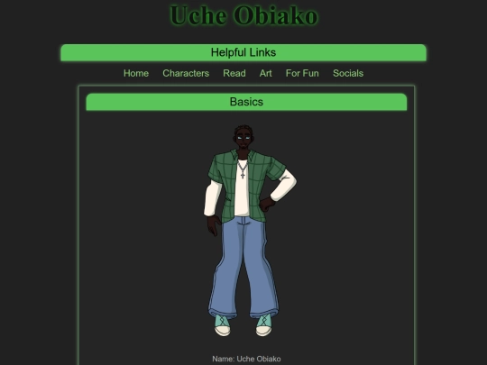 character profiles/uche screenshot