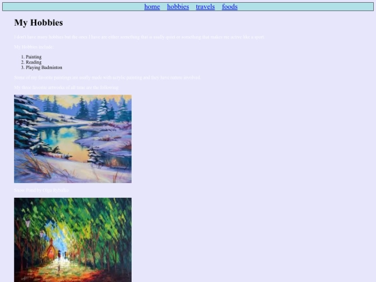 hobbies screenshot