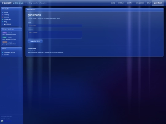 guestbook screenshot