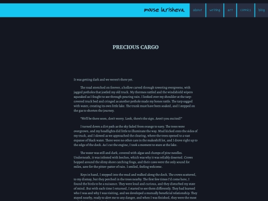 writing/stories/cargo screenshot