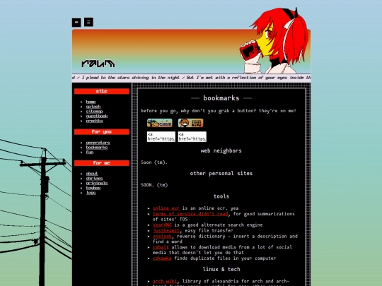 bookmarks screenshot