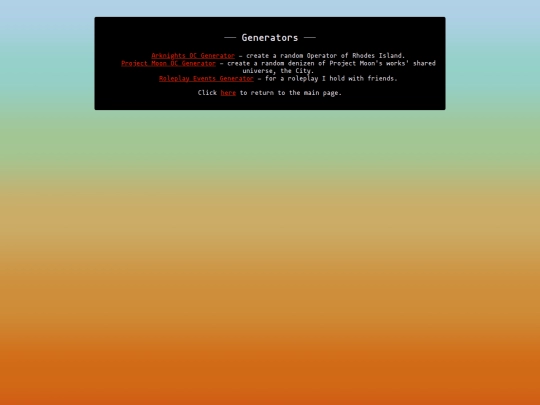 generators screenshot