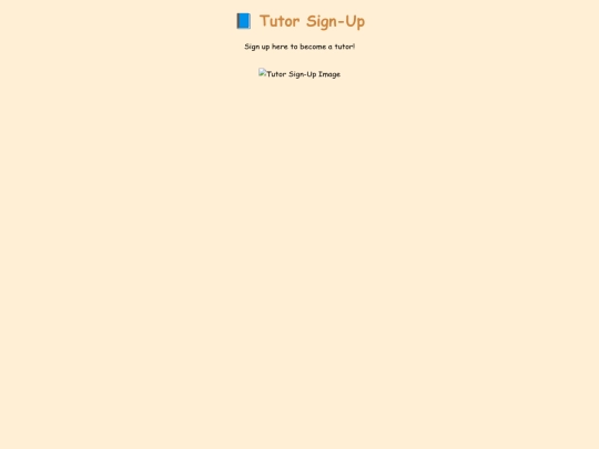 tutor-signup screenshot
