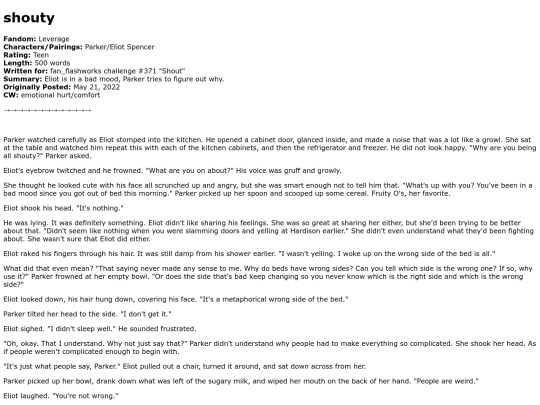 leverage/shouty screenshot