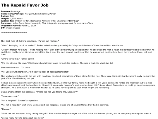 leverage/the_repaid_favor_job screenshot