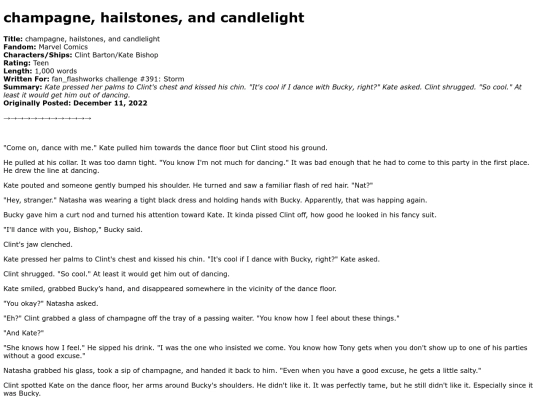 marvel/champagne_hailstones_and_candlelight screenshot