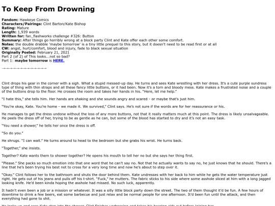 marvel/to_keep_from_drowning screenshot