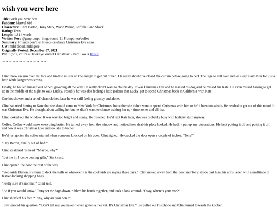 marvel/wish_you_were_here screenshot