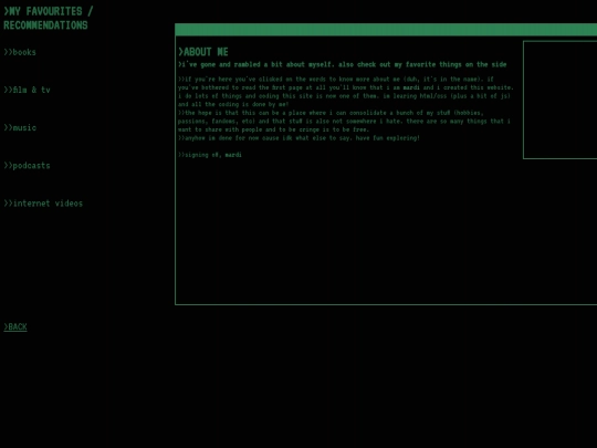 aboutme screenshot