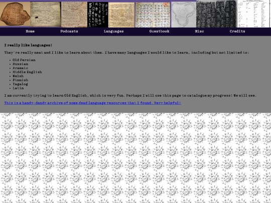 languages screenshot